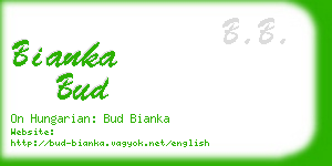 bianka bud business card